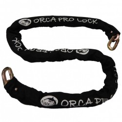 שרשרת מחוסמת לאופנוע /קטנוע / אופניים חשמליים עם כיסוי מגן איכותי ORCA  עובי 10 מ"מ אורך 85 ס"מ