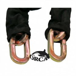 שרשרת מחוסמת כולל מנעול שיריון לאופנוע /קטנוע / אופניים חשמליים MAGNUM מגנום ORCA  עובי 10 מ"מ אורך 180 ס"מ