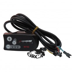 צג עם מד חיווי ORCA  לאופניים חשמליים עומד בתקן ישראלי כולל לחצן תאורה דגם M790 