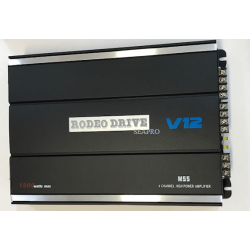 מגבר אמפליפייר 4 ערוצים לרכב 1800 וואט V12 תוצרת RODEO DRIVE  מגבר אמפליפייר 4 ערוצים לרכב 1800 וואט V12 תוצרת RODEO DRIVE