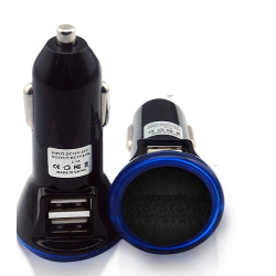 מטען לרכב 12V/24V 2.4A כולל 2 כניסות USB חיבור למצת הרכב  מטען לרכב 12V/24V 2.4A כולל 2 כניסות USB חיבור למצת הרכב