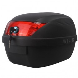 ארגז לאופנוע 28 ליטר  מתאים גם לקטנוע או אופניים דגם E32  W L H צבע שחור 