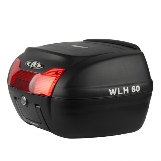ארגז לאופנוע 40 ליטר כולל משענת גב מתאים גם לקטנוע או אופניים דגם E60  W L H צבע שחור 