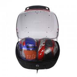 ארגז לאופנוע 40 ליטר כולל משענת גב מתאים גם לקטנוע או אופניים דגם E60  W L H צבע שחור 