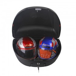 ארגז לאופנוע 52 ליטר מתאים גם לקטנוע או אופניים דגם E65  W L H צבע שחור 