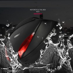 ארגז לאופנוע 52 ליטר ABS/PP כולל משענת גב מתאים גם לקטנוע או אופניים דגם E66  W L H צבע שחור 