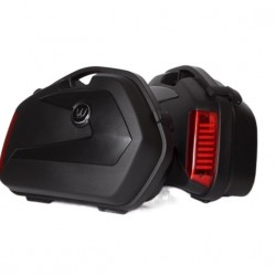 זוג ארגזי צד לאופנוע 23 ליטר כיסוי עליון קרבון כולל תאורת לד נעילה חכמה דגם V35  W L H 