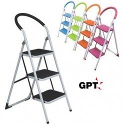 סולם דרגש 3 שלבים  עד 150 ק"ג ידית מעוגלת  תוצרת  GPT דגם TOAL3303