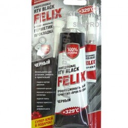 שפורפרת 100% סיליקון RTV טהור שחור 85 גרם כולל שופרפרת דבק מהיר-תוצרת פליקס FELIX
