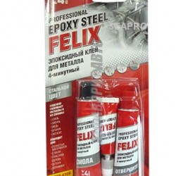 שפורפרת  דבק אפוקסי דו רכיבי שקוף + מקשה  כולל שופרפרת דבק מהיר -תוצרת פליקס FELIX