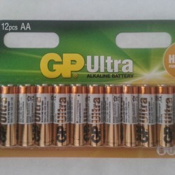 מארז 12 סוללות אלקליין אולטרה  AAA של חברת GP הבינלאומית 