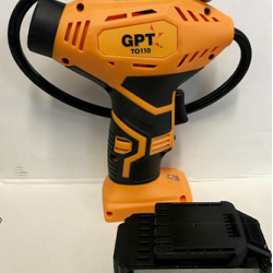 משאבת אוויר קומפרסור חשמלית נטענת לניפוח 20V דגם חדש TO110 תוצרת GPT משאבת אוויר קומפרסור חשמלית נטענת לניפוח 20V דגם חדש TO110 תוצרת GPT