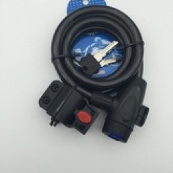 מנעול כבל פלדה מחוסם GUARD אורך 1.2 מטר, 12 מ"מ,   כולל 2 מפתחות, כולל מעמד אבטחה