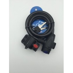 מנעול כבל פלדה מחוסם GUARD אורך 1.2 מטר, 12 מ"מ,   כולל 2 מפתחות, כולל מעמד אבטחה מנעול כבל פלדה מחוסם GUARD אורך 1.2 מטר, 12 מ"מ,   כולל 2 מפתחות, כולל מעמד אבטחה
