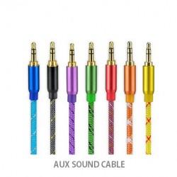 כבל AUX איכותי צבעוני 3.5 מ"מ אורך 1 מטר אריזת מבחנה שקופה ייחודית BASELINE כבל AUX איכותי צבעוני 3.5 מ"מ אורך 1 מטר אריזת מבחנה שקופה ייחודית BASELINE