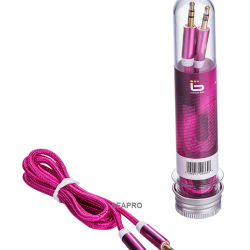 כבל AUX איכותי צבעוני 3.5 מ"מ אורך 1 מטר אריזת מבחנה שקופה ייחודית BASELINE כבל AUX איכותי צבעוני 3.5 מ"מ אורך 1 מטר אריזת מבחנה שקופה ייחודית BASELINE