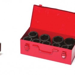 מארז 9 בוקסות "1 אימפקט עמוקות 27-50 מ"מ בקופסת מתכת