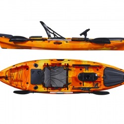 קיאק דייג ישיבה עליונה קיאק קשיח פרו אנגלר מקצועי מערכת היגוי חכמה כולל מושב אלומיניום דגם |ANG13 אורך 3.95 מטר כושר העמסה 220 ק"ג!