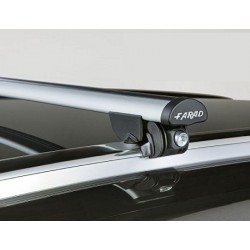 גגון לרכב מיצובישי אאוטלנדר מוטות אלומיניום אווירודינמי מתאים למוטות אורך צמודים לגג –כושר העמסה 100 ק"ג- תוצרת FARAD איטליה