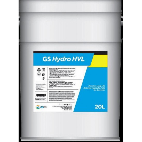 שמן הידראולי מעכב חמצון וחלודה דגם 68 רב תכליתי HD פח 20 ליטר GS HYDRO KIXX 