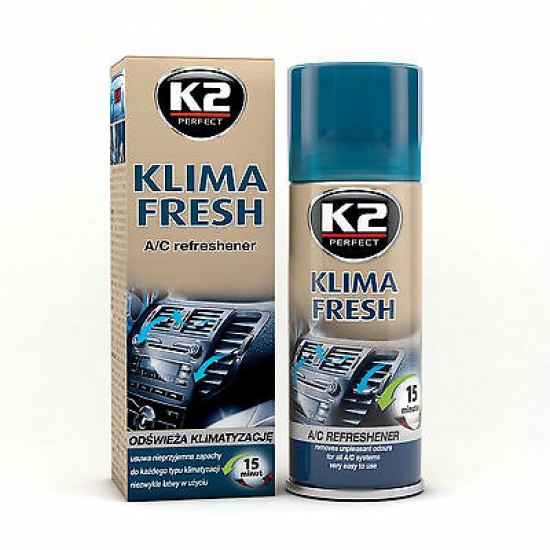 ספריי מזגנים ספריי מזגן לרכב דוחה ריחות ימתאים למערכת המיזוג ברכב תוצרת KLIMA דגם K2