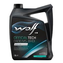 WOLF 0W-30  MS-BHDI ACEA C2-שמן מנוע סינטטי 4 פעימות- 5 ליטר   WOLF 0W-30  MS-BHDI ACEA C2-שמן מנוע סינטטי 4 פעימות- 5 ליטר