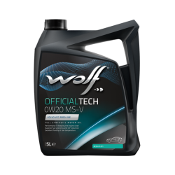 שמן מנוע סינטטי מלא 0W30 MS-BHDI תקן PSA B71 2312 תוצרת WOLF - מיכל 5 ליטר