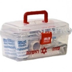  תיק ערכת עזרה ראשונה נוח וקומפקטי לבית לרכב וכל מטרה – קופסא פלסטיק עם ידית 