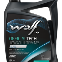 WOLF OFFICIAL TECH ULTRA 10W40 -שמן מנוע סינטטי מלא - 5 ליטר    WOLF OFFICIAL TECH ULTRA 10W40 -שמן מנוע סינטטי מלא - 5 ליטר