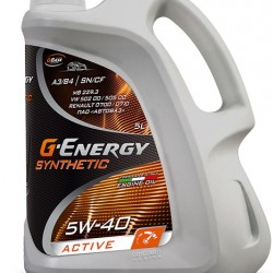 GAZPROMNEFT תוצרת  G-ENERGY ACTIVE A3/B4 SN/CF  5W40 שמן מנוע סינטטי תכולה  5 ליטר	 GAZPROMNEFT תוצרת  G-ENERGY ACTIVE A3/B4 SN/CF  5W40 שמן מנוע סינטטי תכולה  5 ליטר