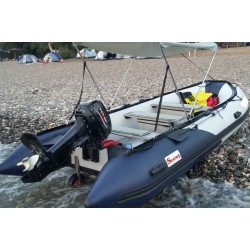 SEAPRO סירה גומי מקצועית רצפת אלומיניום קשיחה אורך 4.7 מטר תקן CE