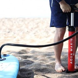 משאבת אוויר ידנית לסאפ עם פעולה כפולה לניפוח מהיר במיוחד, משאבת אוויר לסאפ לחץ אוויר גבוה במיוחד מתאים לניפוח סירה, סאפ או אוהל עד 20Psi תוצרת אקווה מרינה Aqua Marina