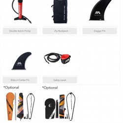 סאפ מתנפח 18PSi אקווה מרינה 320/84 ס"מ דגם בלייד BT-20BL כושר העמסה 120 ק"ג תוצרת Aqua Marina