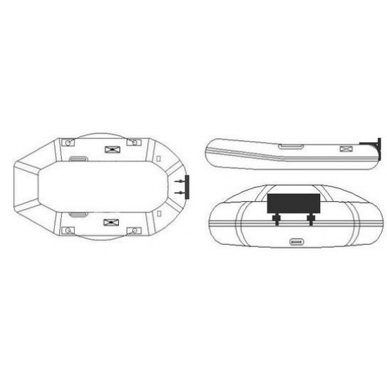 SEAPRO סירה דינגי מקצועית רצפה קשיחה לוחות עץ 3.20  מטר -תקן CE