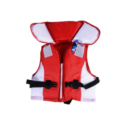 אפוד ציפה לילדים כולל צוארון הגנה סגירה קדמית באמצעות רוכסן ורצועת מותן מתכווננת  C.KAYAK