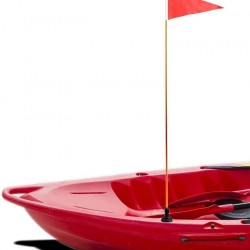 דגל בטיחות מוט מתקפל גובה 120 ס"מ  מתאים לכלי שייט קיאק סירה דינגי או סאפ  דגל אדום תוצרת C.KAYAK