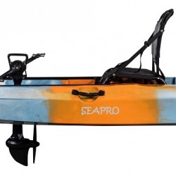 קיאק פדלים הנעה מערכת מיראג' דרייב משולב מערכות  3.3 מטר-  MIRAGE DRIVE משוכללת-כולל מושב אלומיניום מפואר, כולל משוט -צבע כתום אפור