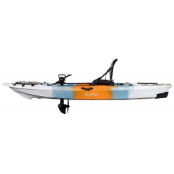 קיאק פדלים הנעה מערכת מיראג' דרייב משולב מערכות  3.3 מטר-  MIRAGE DRIVE משוכללת-כולל מושב אלומיניום מפואר, כולל משוט -צבע כתום אפור