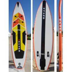 סאפ מתנפח מקצועי 18Psi  דגם XPRO5 כולל משוט לסאפ וליש אבטחה לרגל תוצרת SEAPRO  מידה 365/86 ס"מ 