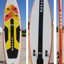 סאפ מתנפח מקצועי 18Psi  דגם XPRO5 כולל משוט לסאפ וליש אבטחה לרגל תוצרת SEAPRO  מידה 365/86 ס"מ 