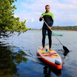 סאפ מתנפח מקצועי 18Psi  דגם XPRO5 כולל משוט לסאפ וליש אבטחה לרגל תוצרת SEAPRO  מידה 304/83 ס"מ