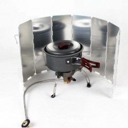 מגן רוח לגזיה אלומיניום מתקפל רחב עמיד בחום גבוה CACTUS דגם CW-16 תוצרת צבריס 