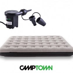 מיטה זוגית מתנפחת כולל משאבה חשמלית לרכב  /מזרן זוגי מתנפח לשטח / לקמפינג / לבית  19*135*188 ס"מ CAMPTOWN מיטה זוגית מתנפחת כולל משאבה חשמלית לרכב  /מזרן זוגי מתנפח לשטח / לקמפינג / לבית  19*135*188 ס"מ CAMPTOWN