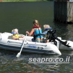 SEAPRO סירה גומי מקצועית רצפת אלומיניום קשיחה אורך 3.2 מטר תקן CE