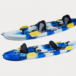 קיאק זוגי ישיבה עליונה  2.5 מושבים אורך 370 ס"מ כושר העמסה 250 ק"ג ! דגם אושינוס  OCEANUS כולל 2 מושבים מרופדים כולל 2 זוגות משוטים 