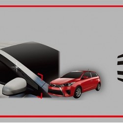 מגן רוח לרכב טיוטה יאריס D5 2012-2020 ומעלה AUTOCLOVER קוריאה - סט 4 חלקים הדבקה חיצונית 