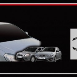 מגן רוח לרכב יונדאי  אקסנט/קיה ריו מ-06-10-AUTOCLOVER קוריאה - סט 4 חלקים הדבקה חיצונית 